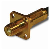 Amphenol RF 132120 Connectors SMA PANEL CRIMP JACK LMR195/RG58 4 HOLE