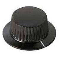 Davies Molding 1600BM Cylindrical Knob with Skirt 1 1/2"D X 11/16"H