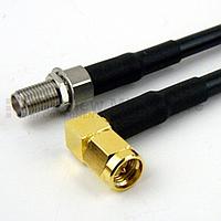 Fairview FMC0412058 RA SMA Male to SMA Female Bulkhead Cable RG-58 Coax