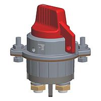 Carling Technologies BDB14-RA Battery Disconnect 1-pole, 300A; 3,000 cycles 24VDC not HP rated, Non-Illuminated Red Knob Switch with M14 Stud