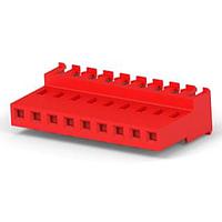 AMP Connectors - TE Connectivity 3-640606-9 Receptacle Housing FEED THRU WO TAB 9P Red 22 AWG