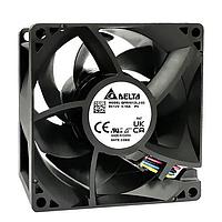 Delta Electronics, Inc. QFR0812LJ-00P6 Axial DC Axial Fan, 80x80x25.4mm, 12VDC, 33.5CFM, 1.56W, 31.5dBA, Tach/PWM, IP68