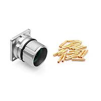 Amphenol SINE Systems MA1LAE1600S-KIT Circular Metric Connectors 16 position receptacle connector kit, flange mount, threaded, E type, clockwise insert, female, contacts included