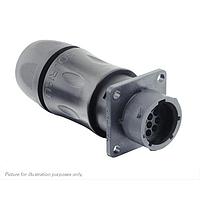 Eaton Souriau-Sunbank UTSX7JC1210PW Receptacles Jam nut receptacle, with cable gland backshell, for 10 male contacts, IP68/69K, keying W