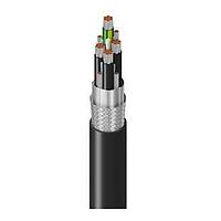 Belden 29507T 0101000 Multi-Conductor Cables Belden 300% Ground Flexible VFD, 3 Conductor 2AWG (7x19x23) Tinned Copper, XLPE Insulation M4 Color Code+PVC Insulated Ground, Overall Beldfoil+Tinned Copper Braid(85%) Shield w/4-8AWG Tinned Copper Drains, Black LSZH Outer Jacket, 600/1000V TC-ER 90