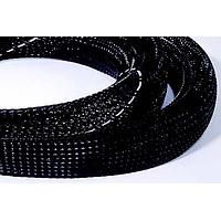 Qualtek Electronics QES-125-3-01-SS100FT Expandable Expandable Polyester Monofilament Sleeving, 3" Non-Expanded Diameter, Black Color, 100FT Length