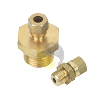 Sterling Sensors CYACF04.51EP000R Brass Adjustable Compression Fitting (1/8" BSPP to suit 4.5mm, Brass parallel thread)