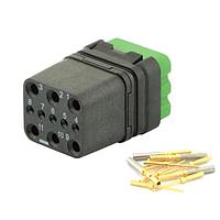 Eaton Souriau-Sunbank 8MQ2M9901SNS Modular Connectors - Push Pull MQuick module, unsealed, with female crimp contacts, delivered with cap
