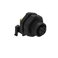 Wurth Elektronik 643240100405 Receptacles WRCIRC M12 Screw Coding A Panel PCB Plastic Right Angled with Panel Nut M16 Female connector, polarity 5