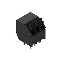 Wurth Elektronik 691410120003 Fixed Terminal Blocks WR-TBL 3.5mm pitch Monoblock THT Black 45 deg Dual Pin cable entry Screwless Push In 3P