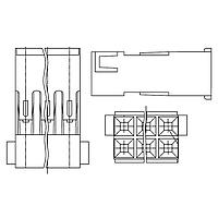 Amphenol FCI 68105-002LF Receptacle Housing HSG .100" DR POL.