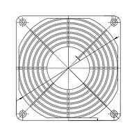 Sunon PB-12 Guard Fan Finger Guard, 120mm, Plastic