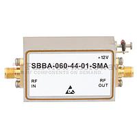 Fairview  SBBA-060-44-01-SMA 2 GHz to 6 GHz, 44 dB Gain Broadband High Gain Amplifier with 1 Watt and SMA