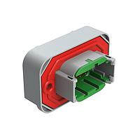 Amphenol SINE Systems ATM15-08PC-BM01 Connectors Str Flng Mnt PCB Rcp 8POS Gry Gld Cont C