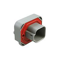Amphenol SINE Systems AT15-6P-BM02GRY Connectors Str Flng Mnt PCB Rcp 6POS Gry Gld Cont