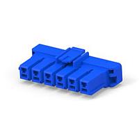 AMP Connectors - TE Connectivity 2-1376391-3 Headers & Wire Housings 5MM POWER KEY 6P PLUG HSG BLUE