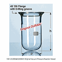 DaiHan SL.Re2213 DURAN-glass Vacuum/Pressure Reaction Vessel, DN 120 Vessel, - 3,000~3,600(full)㎖, 1.5 bar.
