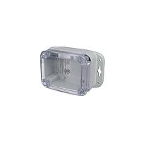 Bud Industries PU-16534-C Outdoor Enclosure IP68/NEMA 6P Plastic Enclosure, Flanges and Clear Cover (4.5 X 3.6 X 2.3 In)