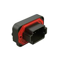 Amphenol SINE Systems AT13-08PB-BM04 Connectors RA Flng Mnt PCB Rcpt 8POS Blk Tin Cont B