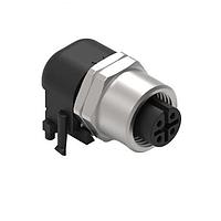 Wurth Elektronik 643280100304 Receptacles WRCIRC M12 Screw Coding A Panel PCB Metal Right Angled with Panel Nut M12 Female connector, polarity 4