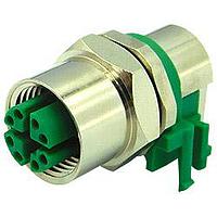 Stewart Connector SS-12400-004 Connectors M12 X-Code Connector  Right Angle  Female  Rear mount PCB receptacle  IP67