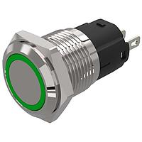 EAO 82-4551.0133 Anti-Vandal 82-4551.0133.indicator.-.16 mm.aluminium natural.flush/flat.ring.green.12 V.soldering terminal