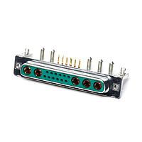 Amphenol CONEC 3017W5SCT56N40X Mixed Contact D-Sub Connectors 17W5 SOLDER CUP FEMALE R/A 20 AMP