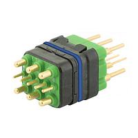 Eaton Souriau-Sunbank 8MQ2M9901RCES046 Modular Connectors - Push Pull MQuick module, sealed, with male straight PCB contacts, delivered with cap