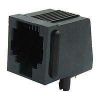 Stewart Connector SS-90000-006 Modular RJ11 jack Right Angle 4 Contact 6 Position Unshielded Flanged
