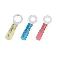 KS Terminals RHDL1-4 Double Crimp Heat Shrink, Ring Double Crimp, 22-16 AWG, #8