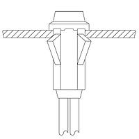 VCC 1090N3-28V Incandescent Panel Mount Indicators AMBER DIFFUSED 1/2" MOUNTING HOLE