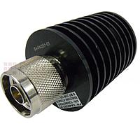 Fairview SA4N251-01 1 dB Fixed Attenuator N Male To N Female Up To 4 GHz Rated To 25 Watts With Black Aluminum Heatsink Body