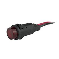 VCC P81W-R12H-CR Indicators 0.5in HI-HAT 12VDC WIRE RED