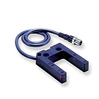 OMRON E3Z-G62 Grooved-type Photoelectric Sensor with Built-in Amplifier (Twin through-beam, 25 mm, NPN, M8 pigtail 4 pin)
