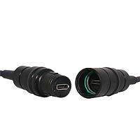 Amphenol LTD SCE2USB-B-76A08-2ABSN Micro USB Type B Connectors REAR MT JAM NUT PLUG ABS SKT BKSLVR SZ 08