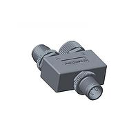 Amphenol LTW YA-A05M-A05M-A05F-01 Y-Adapter Circular Metric Connector, Y Adaptor, Metal, A Coding, 4A, 05 pins, (End 1) Male Male, (End 2) Male Male, (End 3) Female Female, Screw Thread, IP68 Mated