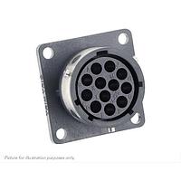 Eaton Souriau-Sunbank UTGX01412S Receptacles Square flange receptacle, without backshell, for 12 female contacts, IP68/69K