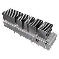 Amphenol Commercial Products UE36C1620005A4A I/O Connectors QSFP DD SUS CAGE 1X1 w/ HS fin pin h=13.5mm, front to back air flow