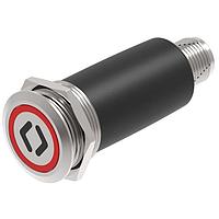 EAO 82-6657.2114 Anti-Vandal Illuminated pushbutton.maintained.22mm.stainless steel SUS 316L.flush/flat.ring illumination Tritan.red 24VDC.Ag.M12 Connector