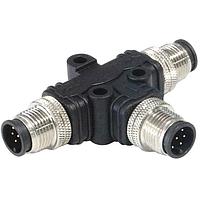 Bulgin PXPPVC08TSFF03AFBBFB T-Adapter M8 A coding 3 pins T splitter femal