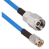 Amphenol SV Microwave FQSMPM-085-MS24-120 RF Cable Assemblies SMPM F QB to 2.4mm STR M 12"Cable