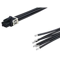 Molex 226263-1062 Discrete Wire Assembly Micro-Fit+ F-to-Pigtail OTS Cbl Asmy DR 150mm lgt Tin Plt 6 Ckts Black