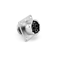 Amphenol SINE Systems RT00122SNH03 Connectors 4 (2+2) Position Square Flange Receptacle, Female, Shell Size 12 with Silicone Seal