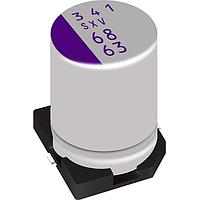 PANASONIC 63SXV68MX Aluminum Polymer Capacitors 63VDC 68uF 20% 25mOhm 930mA