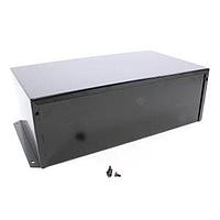 Hammond Manufacturing 1411FBXBK Utility Utility Enclosure - 12 x 7.0 x 4.0" - Aluminum Black w/ Flanges