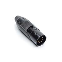 Amphenol Audio AX5MB0M-AU Connectors 5P PIN M PLUG BLKGLD W BLK MRK SLV