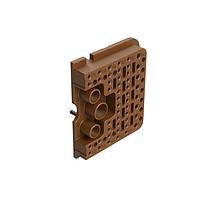 Amphenol SINE Systems AWB-51SDL Accessories Left Wedgelock for 102 Position Plug, (51 Positions),  Keyed D, Brown