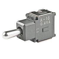 NKK Switches A18JH Process Sealed Subminiature Toggles (ON)OFF(ON) .248 BAT RIGHT ANGL PC .4VA