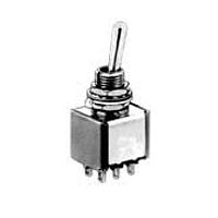 APEM 5647AB9 Miniature Toggle Switch DPDT 6A 125V 11.4mm Mom-Off-Mom