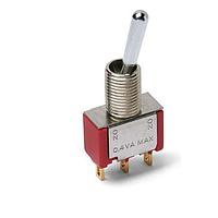 C&K 7201K2ZQEG Toggle Switches 0.4VA 20VAC/DC DPDT ON-NONE-ON Sldr Lug
